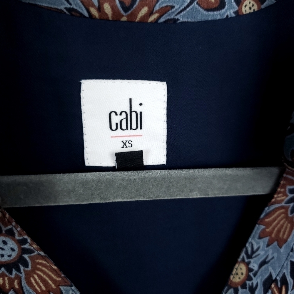 CAbi "Provincial Dress" V-Neck Long Sleeve Curved Hem szXS - Picture 9 of 10